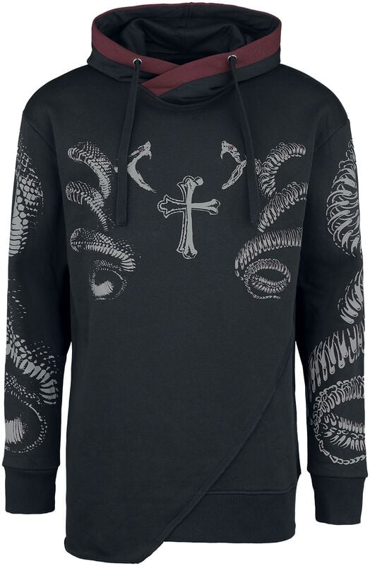 gothicana by emp "Snake print hoodie" Hoodie black by Black Premium by EMP