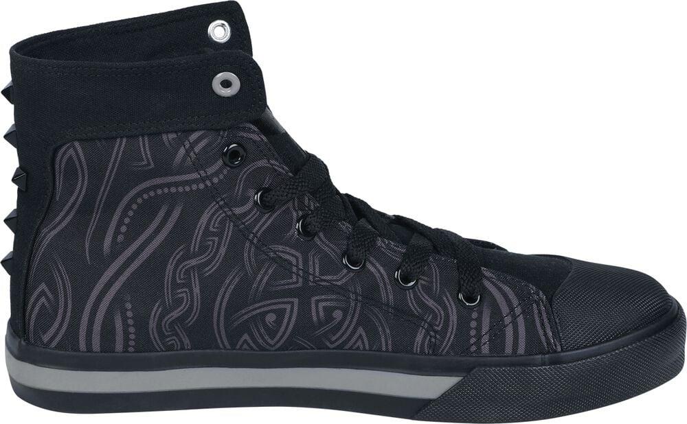 Gothicana By Emp "Sneaker With Skull Print" Sneakers High Black By Black Premium By EMP