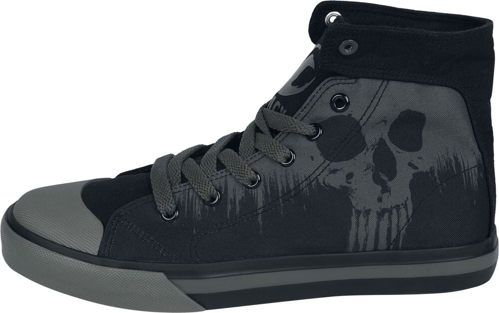 Gothicana By Emp "Sneaker With Skull Print" Sneakers High Black By Black Premium By EMP