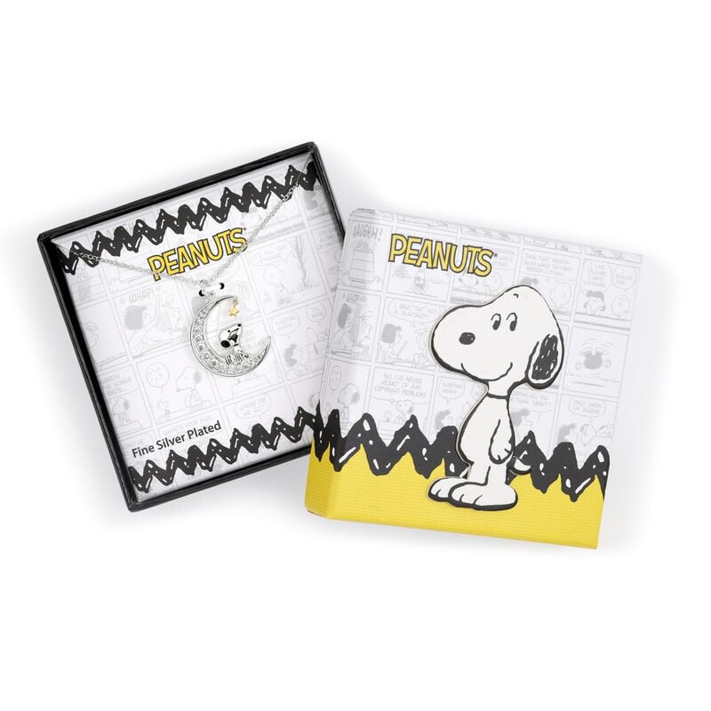 Gothicana By Emp "Snoopy And Moon" Necklace Silver-coloured By Peanuts