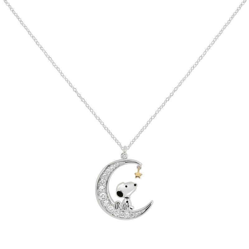gothicana by emp "Snoopy and Moon" Necklace silver-coloured by Peanuts