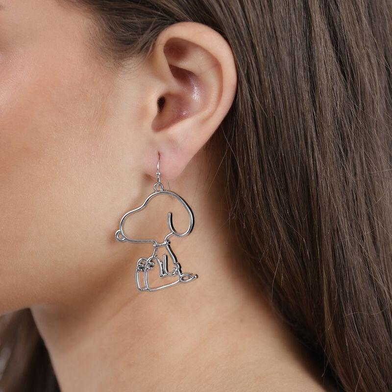 Gothicana By Emp "Snoopy" Earrings Silver-coloured By Peanuts