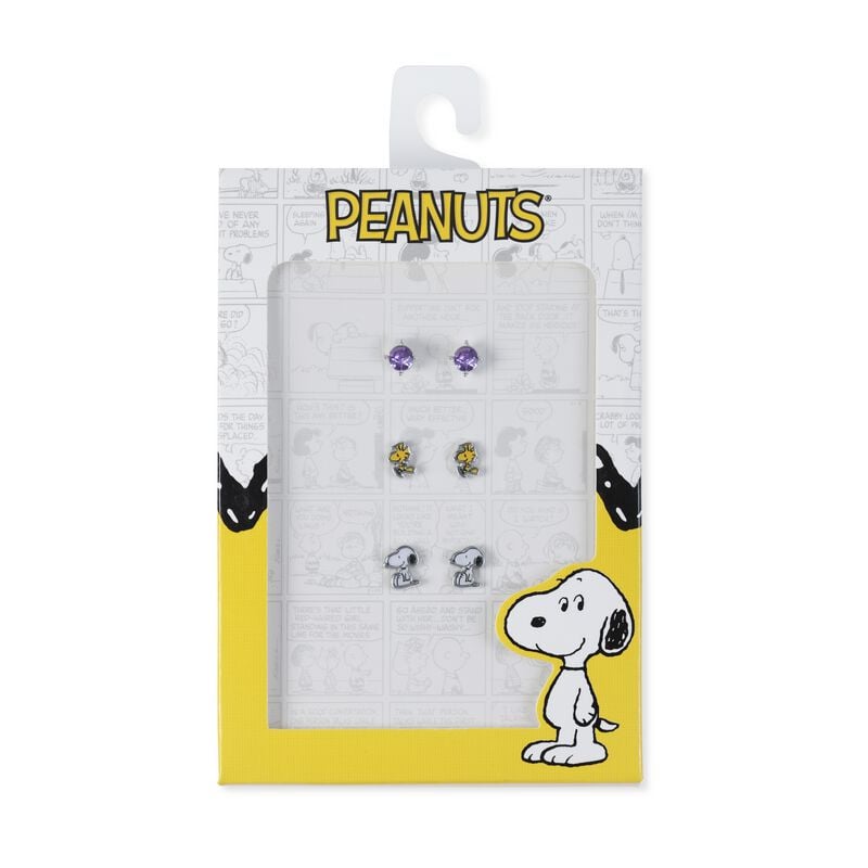 Gothicana By Emp "Snoopy & Woodstock" Earring Set White-yellow By Peanuts