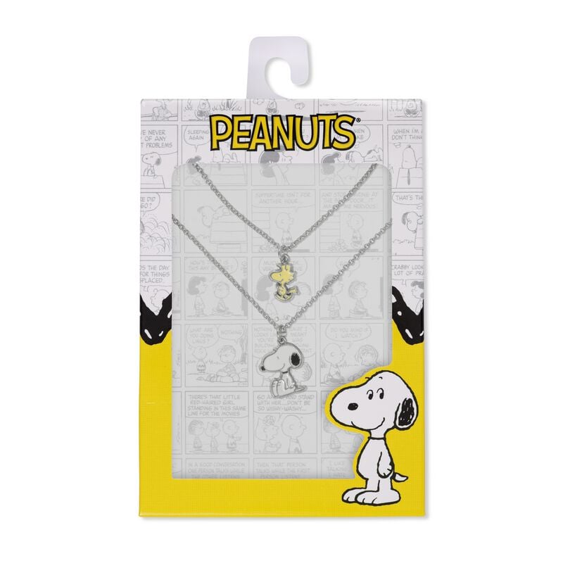 Gothicana By Emp "Snoopy & Woodstock (Set Of 2)" Necklace Silver-coloured By Peanuts