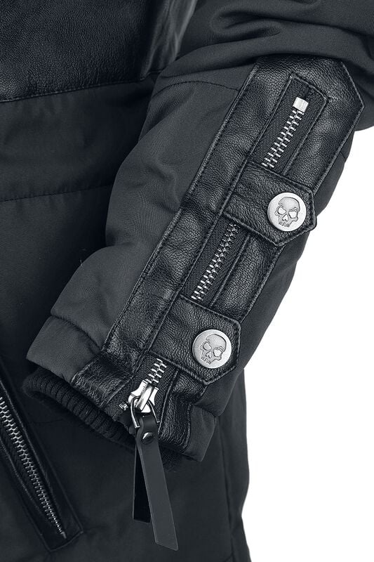 Gothicana By Emp "So Damn Obvious" Winter Jacket Black By Rock Rebel By EMP