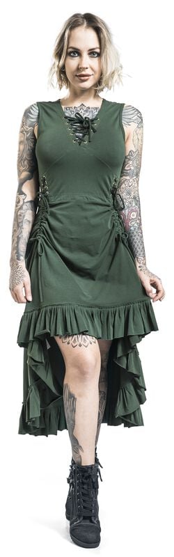 Gothicana By Emp "Soleil Dress" Mini Dress Green By Vixxsin