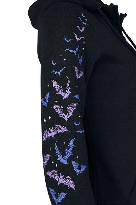 Gothicana By Emp "Soothsayer Cat Zipped Hoodie" Hoodie Jacket Black By Full Volume By EMP