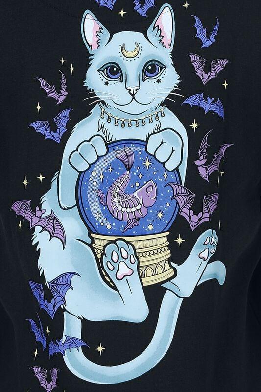 Gothicana By Emp "Soothsayer Cat Zipped Hoodie" Hoodie Jacket Black By Full Volume By EMP