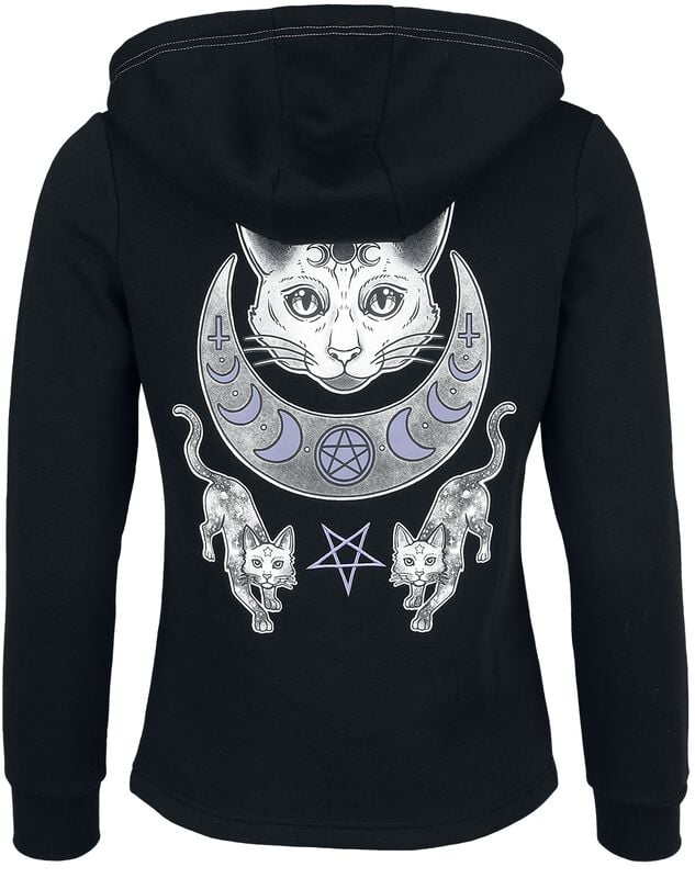 Gothicana By Emp "Sorry I Have Plans With My Cat" Hoodie Jacket Black By Gothicana By EMP