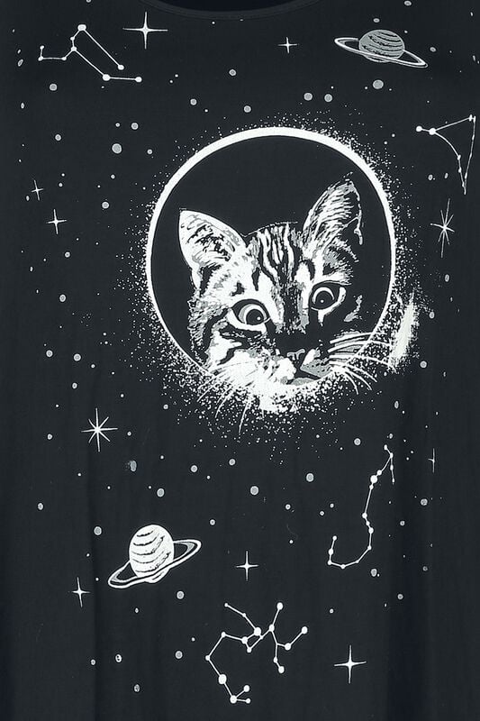 Gothicana By Emp "Space Cat Top" Top Black By Banned Alternative