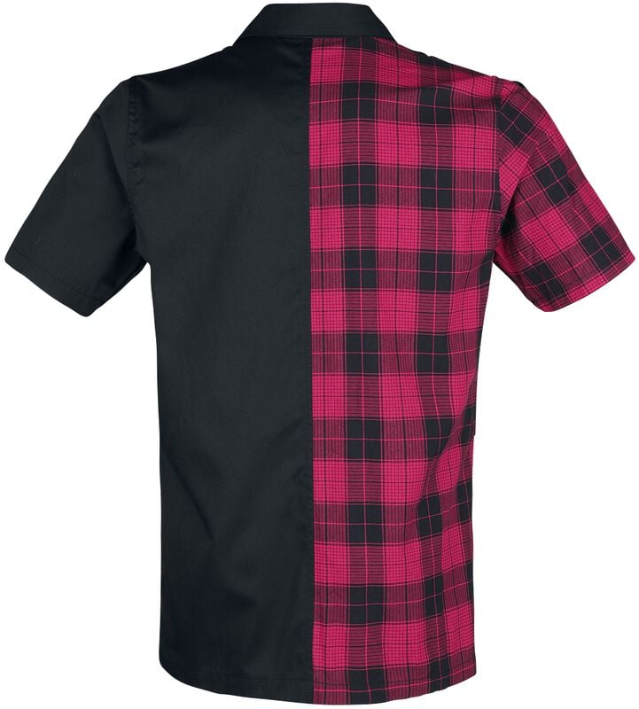 Gothicana By Emp "Split Shirt" Short-sleeved Shirt Black-red By Jawbreaker