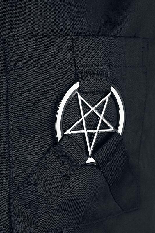 Gothicana By Emp "Split Shirt" Short-sleeved Shirt Black-red By Jawbreaker