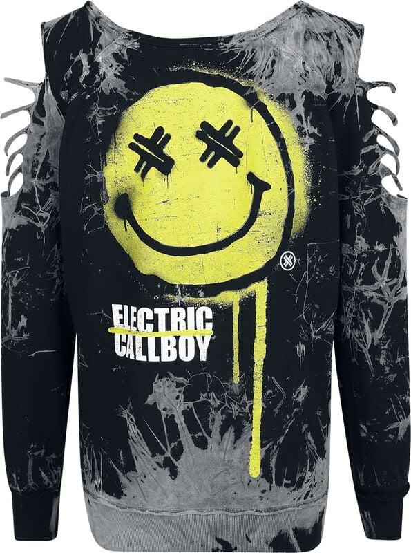 Gothicana By Emp "Spray Smile" Sweatshirt Black-grey By Electric Callboy