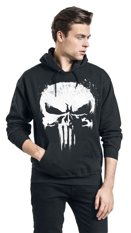 Gothicana By Emp "Sprayed Skull Logo" Hoodie Black By The Punisher