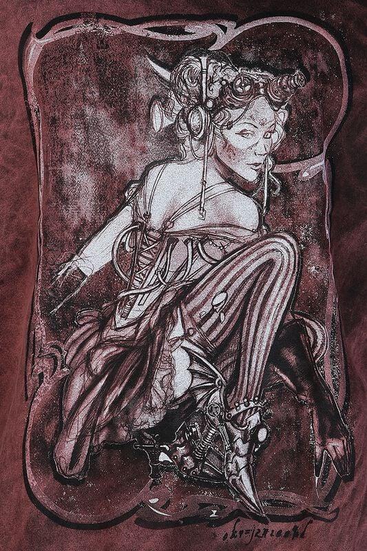 Gothicana By Emp "Spring Heeled" Sweatshirt Black-red By Alchemy England