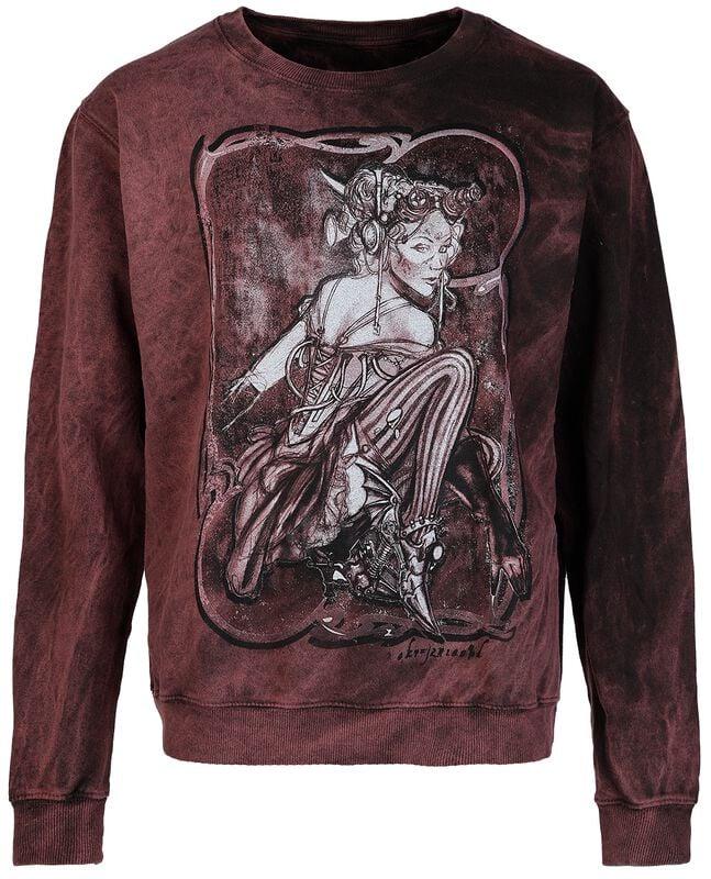 gothicana by emp "Spring Heeled" Sweatshirt black-red by Alchemy England