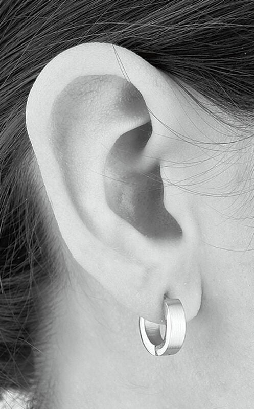 Gothicana By Emp "Stainless Steel Hoops" Earring Silver-coloured By EtNox