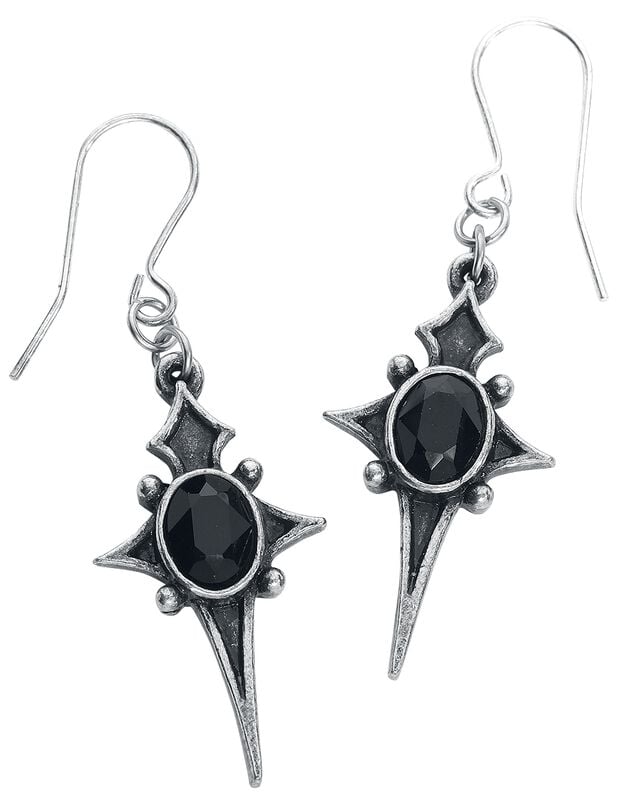 gothicana by emp "Star Earrings" Earring silver-coloured by Alchemy Gothic