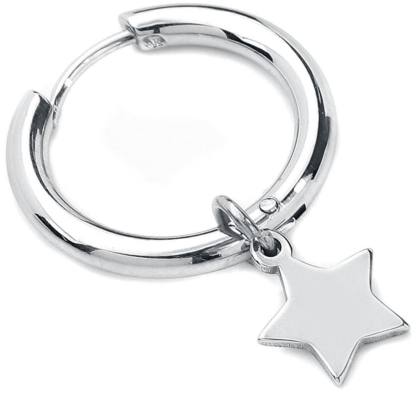 Gothicana By Emp "Star-Shaped Dangling Earrings" Earring Silver-coloured By EtNox