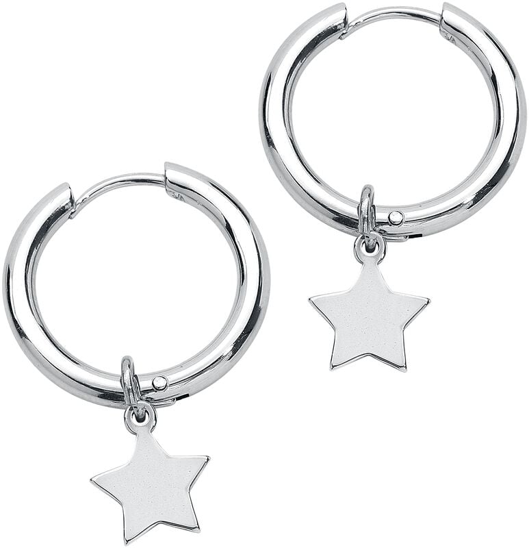 gothicana by emp "Star-Shaped Dangling Earrings" Earring silver-coloured by etNox