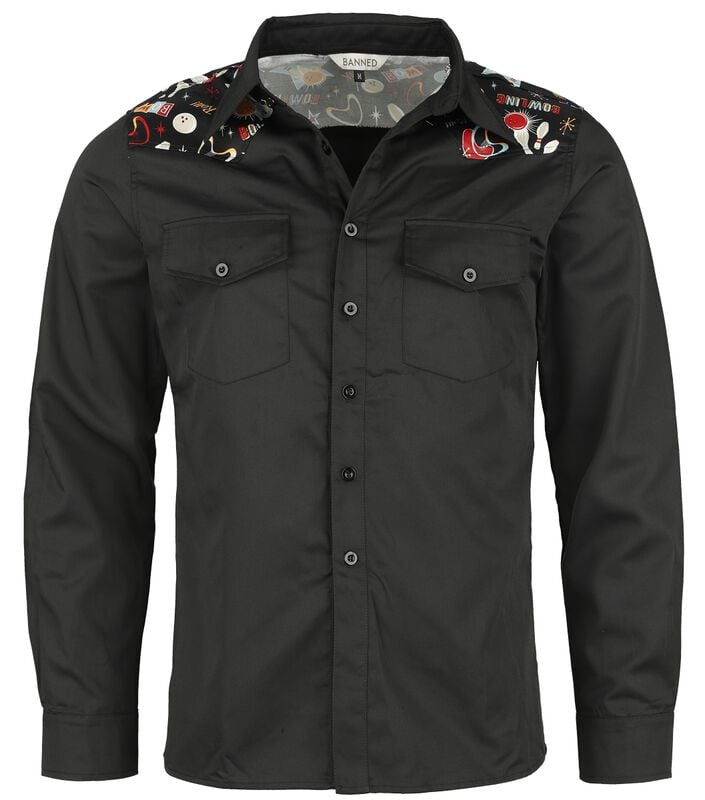 gothicana by emp "Star Strike t-shirt" Longsleeve black by Banned Retro