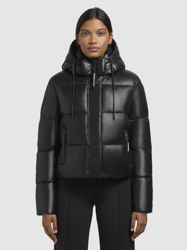 Gothicana By Emp "Stine2 Satin" Winter Jacket Black By Khujo