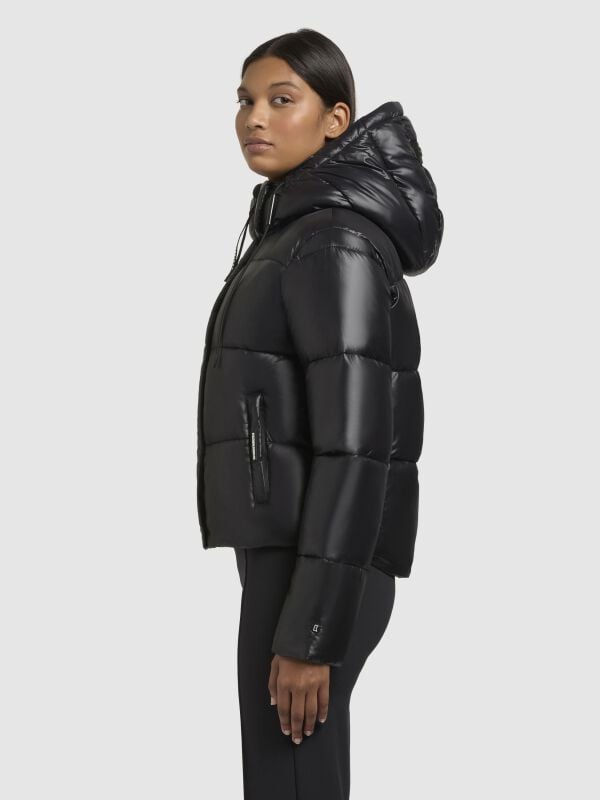 Gothicana By Emp "Stine2 Satin" Winter Jacket Black By Khujo