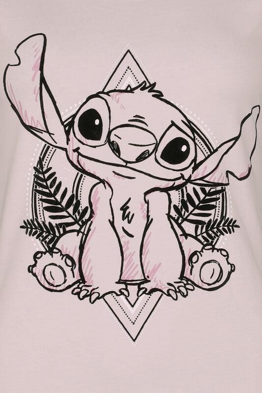 Gothicana By Emp "Stitch - Factory Second" T-Shirt Light Pink By Lilo & Stitch