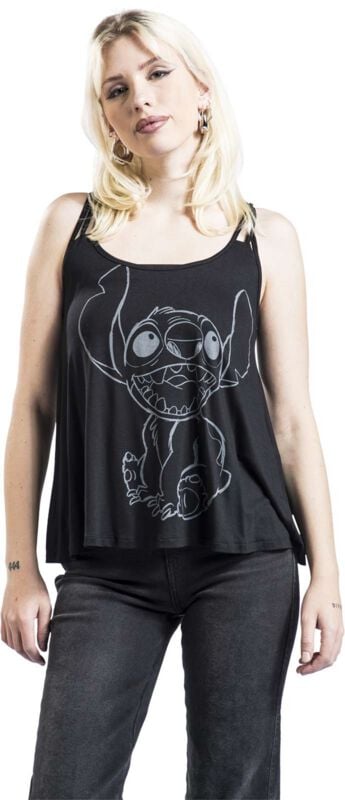 Gothicana By Emp "Stitch - Sit" Top Black By Lilo & Stitch