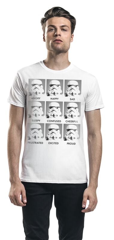 Gothicana By Emp "Stormtrooper - Emotions" T-Shirt White By Star Wars