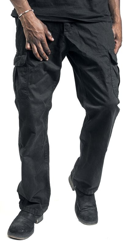 Gothicana By Emp "Straight Leg Cargo Trousers" Cargo Trousers Black By Urban Classics