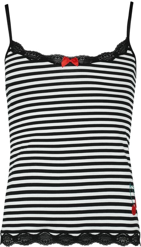 gothicana by emp "Stripey Classic Top" Top black-white by Pussy Deluxe