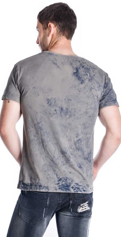 Gothicana By Emp "Stucc Dye T-shirt" T-Shirt Grey-blue By Outer Vision