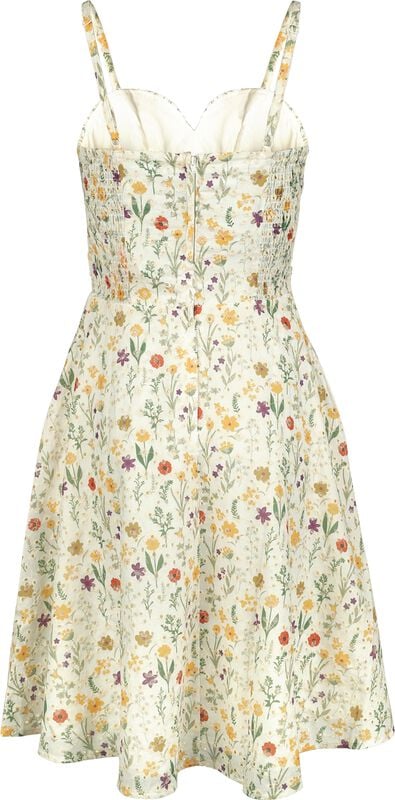 Gothicana By Emp "Summer Flowers Emb Flare Dress" Midi Dress Multicolour By Voodoo Vixen