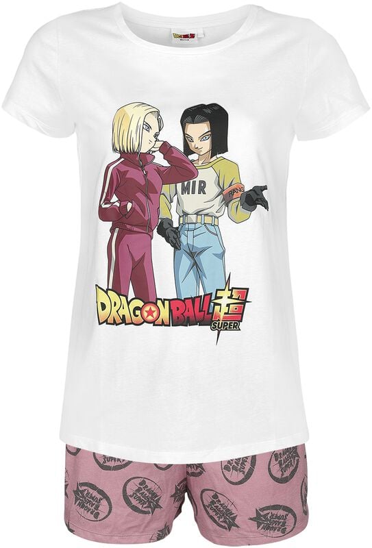 gothicana by emp "Super - Androids" Pyjama white-pink by Dragon Ball