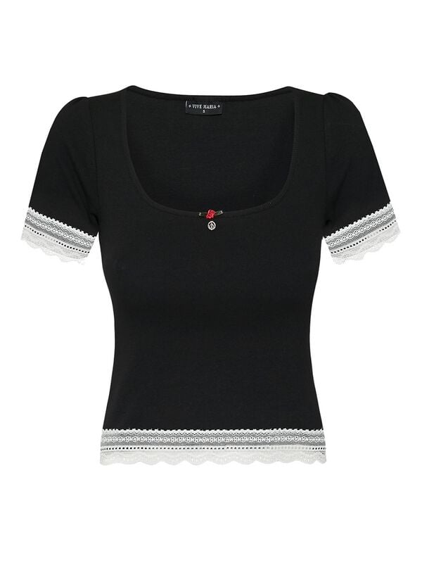 gothicana by emp "Sweet Crop Top" T-Shirt black-white by Vive Maria