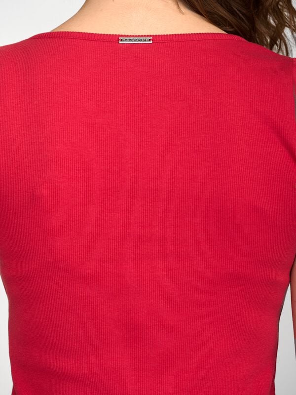 Gothicana By Emp "Sweet Crop Top" T-Shirt Red-black By Vive Maria