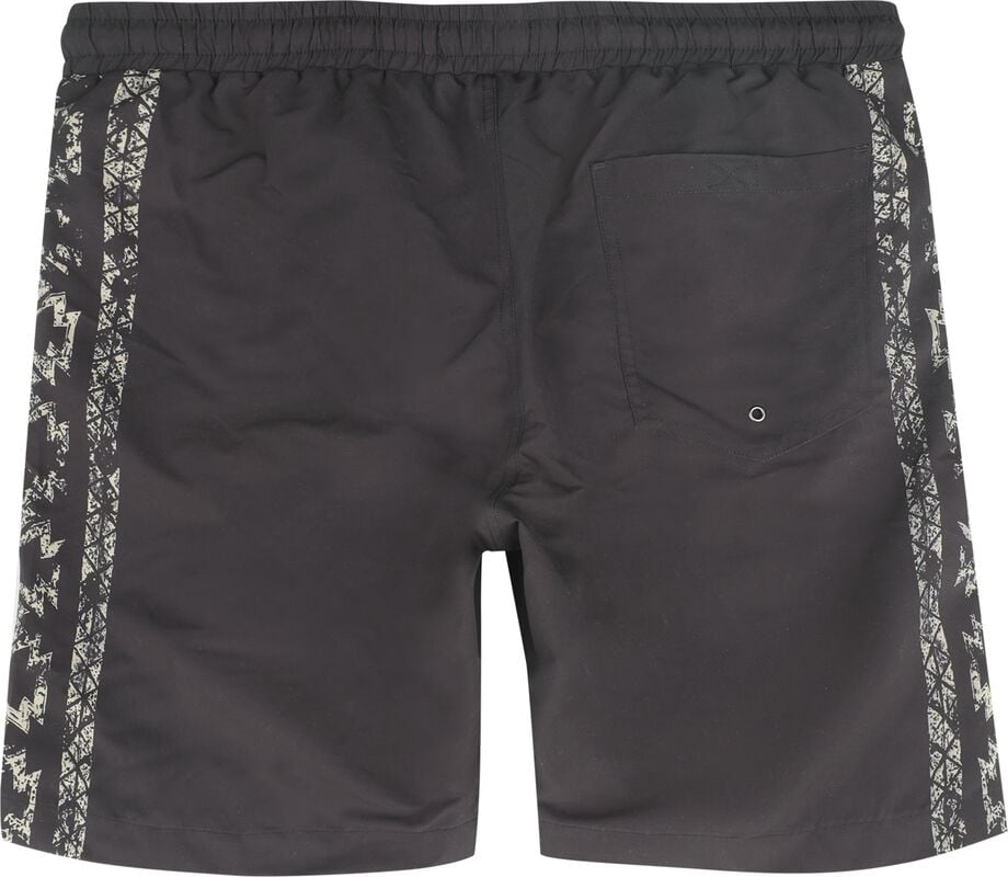 Gothicana By Emp "Swim Shorts With Aztec Print" Swim Shorts Black By RED By EMP