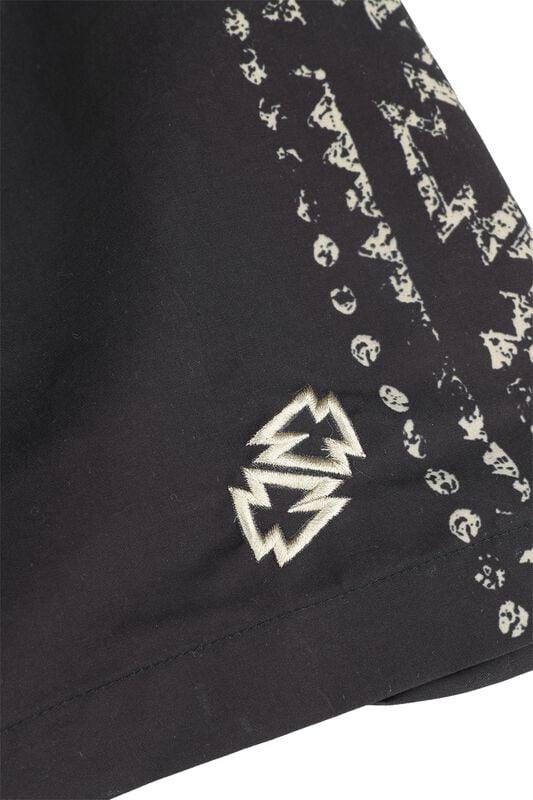 Gothicana By Emp "Swim Shorts With Aztec Print" Swim Shorts Black By RED By EMP