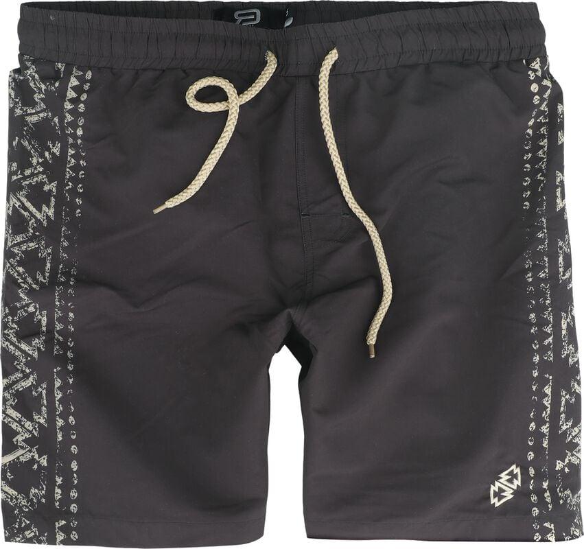 gothicana by emp "Swim Shorts With Aztec Print" Swim Shorts black by RED by EMP
