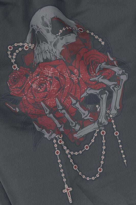 Gothicana By Emp "Swim Shorts With Roses" Swim Shorts Dark Grey By Rock Rebel By EMP