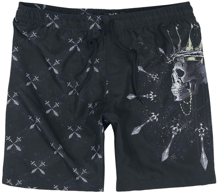 gothicana by emp "swim shorts with skull king and sword" Swim Shorts black by Rock Rebel by EMP