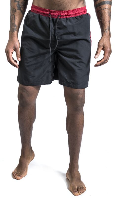 Gothicana By Emp "Swimshorts With Print" Swim Shorts Black By RED By EMP