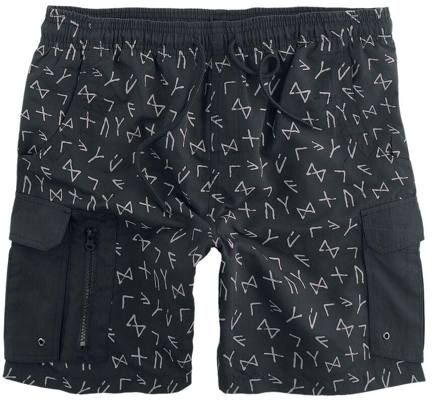 gothicana by emp "Swimshorts with Rune Pattern" Swim Shorts grey by Black Premium by EMP