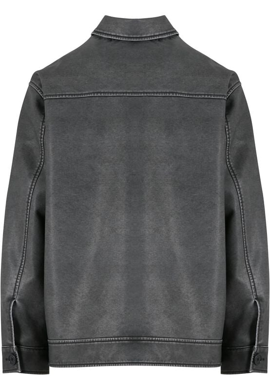 Gothicana By Emp "Synthetic Vintage Leather Shirt Jacket" Imitation Leather Jacket Black By Urban Classics