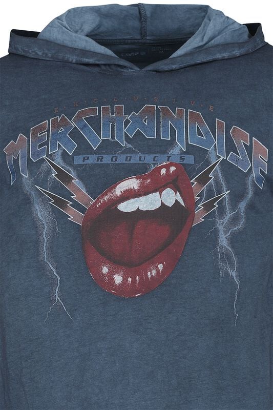 Gothicana By Emp "T-Shirt With EMP Vintage Print" Long-sleeve Shirt Blue By EMP Stage Collection