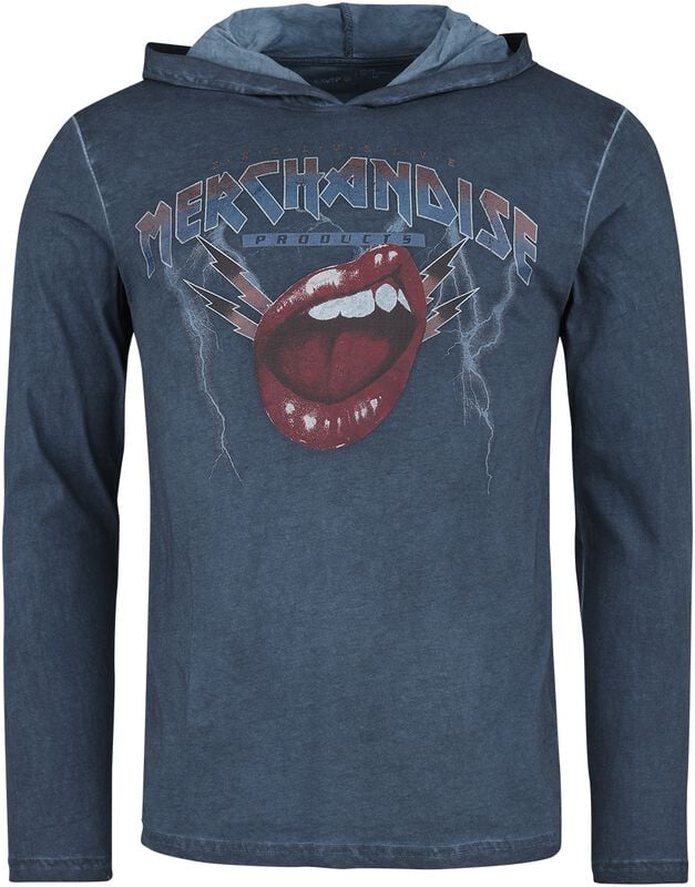 gothicana by emp "T-Shirt With EMP Vintage Print" Long-sleeve Shirt blue by EMP Stage Collection