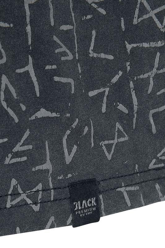 Gothicana By Emp "T-shirt With Rune Print" T-Shirt Grey By Black Premium By EMP