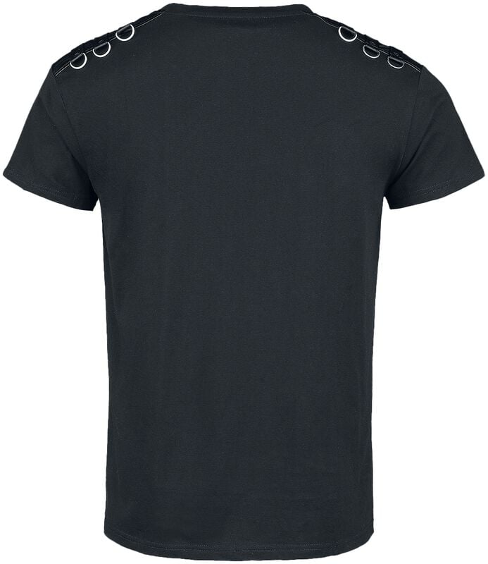 Gothicana By Emp "T-shirt With Straps On Shoulders" T-Shirt Black By Gothicana By EMP
