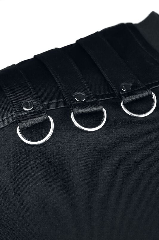 Gothicana By Emp "T-shirt With Straps On Shoulders" T-Shirt Black By Gothicana By EMP